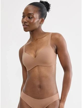 Dámska podprsenka ZERO Feel 2.0 THE UP TShirt Bra Nostalgic Brown telová – SLOGGI