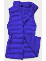 Krátka dámska prešívaná vesta v nevädzovej farbe (23077-184)