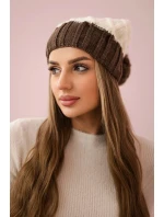Milano fleecová čiapka K203 ecru+mocca