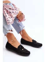Klasyczne Zamszowe Mokasyny Czarne Good Time