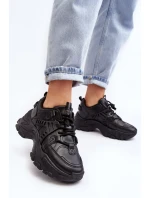 Robustné dámske športové tenisky Black Toderus