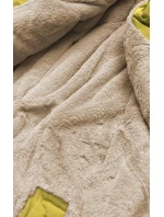 Dámska teplá zimná bunda lemon beige (w559)