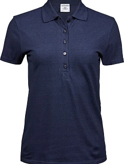 Tee Jays TJ 145 Dámske luxusné polo tričko z hrubého strečového piqué 18.0145 v džínsovej farbe