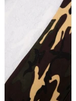 Mikina moro s dlhým chrbtom khaki+hnedá