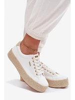 Dámske espadrilky na platforme Big Star TT274349 White Dámske espadrilky na platforme Big Star TT274349 White