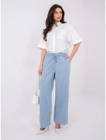 Nohavice D80038BB62627L220 svetlomodré