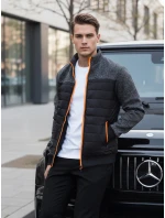 Pánska prechodná prešívaná bunda čierna FashionStreet TX4395