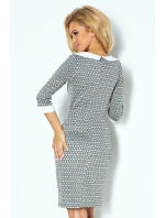 Šedé šaty s okrúhlym výstrihom model 4976228