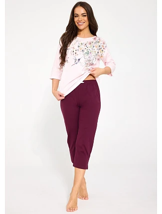 Pyžamo Cornette 1105/497 Floris 2 3/4 S–2XL Pyžamo Cornette 1105/497 Floris 2 3/4 S–2XL