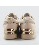 Béžové dámske tenisky adidasky so zvýšenou podrážkou (666-21) Béžové dámske tenisky adidasky so zvýšenou podrážkou (666-21)