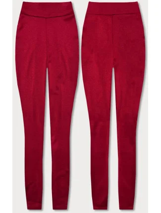 Dámske bavlnené legíny červené (YW1001-5)