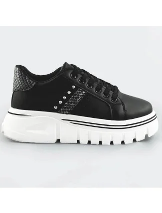 Čierne dámske tenisky sneakers "traktory" (88-25) Čierne dámske tenisky sneakers "traktory" (88-25)