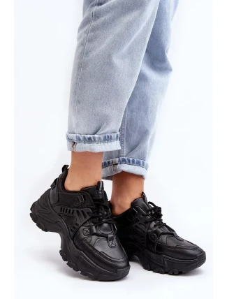 Robustné dámske športové tenisky Black Toderus