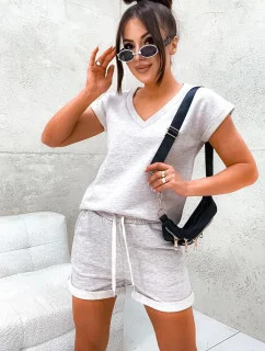 Bavlnená letná súprava béžová melanž (VE87)