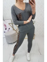Sada s leopardím vzorom v grafitovej farbe Sada s leopardím vzorom v grafitovej farbe