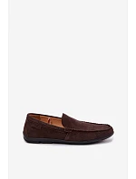 Pánske mokasíny z prírodného semišu Big Star TT174202 Chocolate