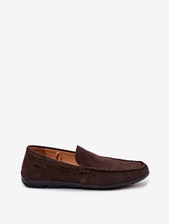 Pánske mokasíny z prírodného semišu Big Star TT174202 Chocolate