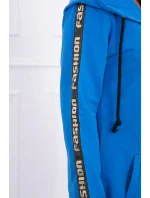 Mikina so zipsom na chrbte z džínsoviny