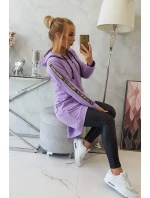 Mikina so zipsom na chrbte tmavo fialová