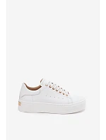 Dámske kožené tenisky na platforme Zazoo N408S7 white Dámske kožené tenisky na platforme Zazoo N408S7 white