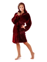 Dámsky župan Lilly extra s kapucňou 3/4 3320 3651 Burgundy - Vestis Dámsky župan Lilly extra s kapucňou 3/4 3320 3651 Burgundy - Vestis