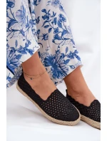 Espadryle Damskie Z Plecionką Vinceza 13625 Czarne