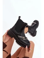 Dámske topánky na platforme s reťazou Black Marvella Dámske topánky na platforme s reťazou Black Marvella