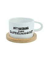 Byť naštvaný je moja nadprirodzená vlastnosť - biely hrnček s makrónkou 200 ml Byť naštvaný je moja nadprirodzená vlastnosť - biely hrnček s makrónkou 200 ml