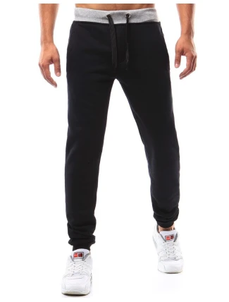 Pánske čierne tepláky FashionStreet UX2213