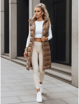 Dámska prešívaná vesta GANTINI camel FashionStreet TY3741 Dámska prešívaná vesta GANTINI camel FashionStreet TY3741