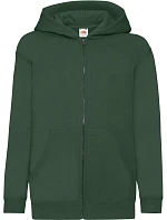 Fruit of the Loom Classic Kids Sweat Jacket Detská mikina s kapucňou 16.2045 fľaškovozelená