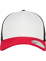 Flexfit 6277T/6277TT 6-panelová čiapka Flexfit Wooly Combed 55.277T červená/biela/čierna