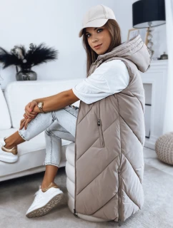 Dámska prešívaná vesta ZIPIS béžová FashionStreet TY3216
