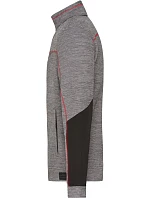Daiber JN 1818 Pánska pletená fleecová bunda 02.1818 carbon melange/čierna/červená Daiber JN 1818 Pánska pletená fleecová bunda 02.1818 carbon melange/čierna/červená