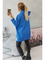 Zateplená mikina so zipsom nevädzovo modrá Zateplená mikina so zipsom nevädzovo modrá