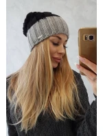 Paris fleecová čiapka K212 čierna + sivá
