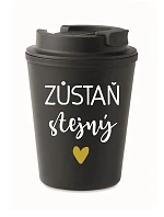 HRNEK ZOSTAN TAKÝ ISTÝ – čierny termohrnček 300 ml
