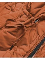 Červeno-čierna obojstranná dámska prešívaná bunda (MHM-W589)