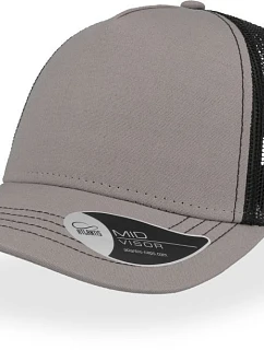 Atlantis Headwear Rapper Canvas 5-panelová sieťovaná čiapka „Rapper Canvas“ 33.6060 šedá/čierna