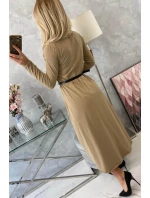 Šaty s ozdobným pásikom a nápisom camel Šaty s ozdobným pásikom a nápisom camel