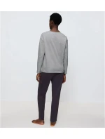 Dámske pyžamové súpravy PK 01 LSL X - GRAY - sivá M034 - TRIUMPH