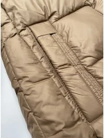 Dámska zimná bunda s kontrastnou podšívkou Glakate beige (LU-238152#)