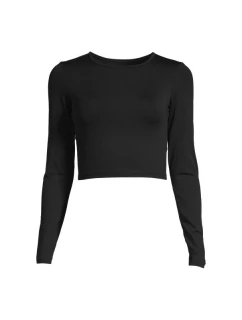 CASALL Crop Tričko s dlhým rukávom Black