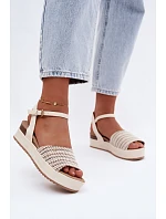 Dámske sandále na platforme Wrangler 20261076.99Q Light Beige