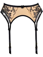 Podväzkový pás V-10802 béžovo-čierny - Axami