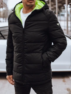 Pánska prešívaná zimná bunda s kapucňou čierna FashionStreet TX4892