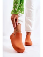 Modne Gumowe Chodaki Pomarańczowe Meriko