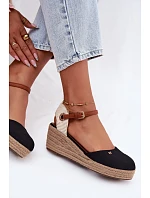 Dámske espadrilky na platforme Wrangler 20261087-25Y Black