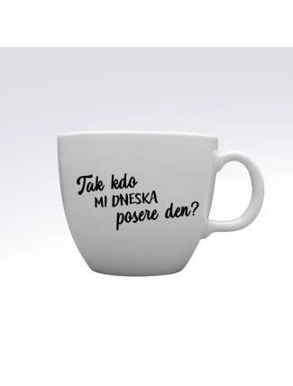 SO WHO WILL SAVE MY DAY TODAY? - MEGA XXL keramický hrnček 1000 ml SO WHO WILL SAVE MY DAY TODAY? - MEGA XXL keramický hrnček 1000 ml