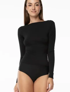 Dámske bezšvové tričko s dlhým rukávom Simple Longsleeve Shirt Black - Julimex